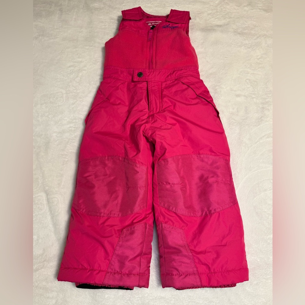 Snozu Pink Waterproof & Soft Fleece Snow Bib | Perfect Condition & for Winter 3T